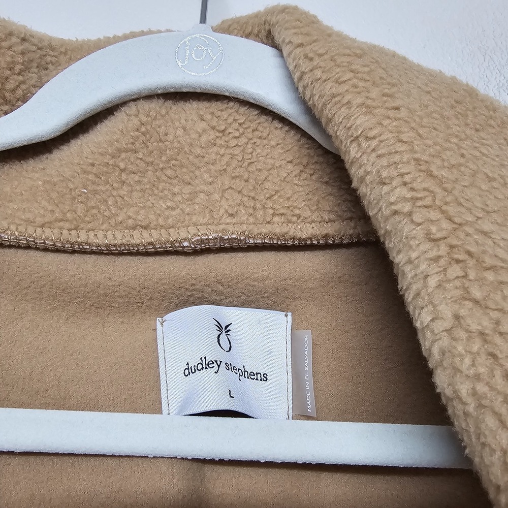 Dudley Stephens Womens‎ Cassidy Open Belted Cardigan Pockets Camel Tan Sz L - Picture 3 of 8